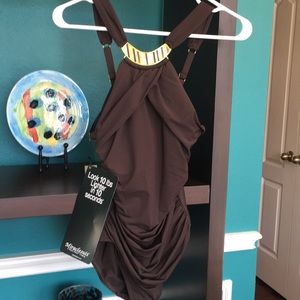 Chico's women's 1 piece, choco brwn, new orig $194